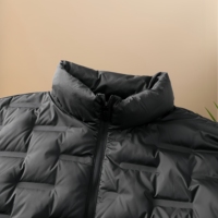 Doudoune Homme Légère à Fermeture Éclair, Coupe Ample, Col Montant, Design Sans Coutures pour Activités de Plein Air, Nouveau Style Hiver