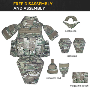 เสื้อกั๊กยุทธวิธีแบบปลดเร็ว MOLLE ลายพรางป้องกันเต็มรูปแบบสำหรับกิจกรรมกลางแจ้ง (ผ้าไนลอน 1000D) - Product Image 6