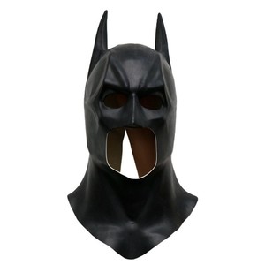 Masque de Batman en latex, masque intégral pour cosplay, costume de fête, accessoire d'Halloween, taille unique, noir - Product Image 4