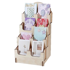 Expositor de Tarjetas Personalizado de 4 Niveles, Soporte para Tarjetas de Felicitación, Portafotos, Expositor de Madera, Portafolletos Multiusos - Product Image 5