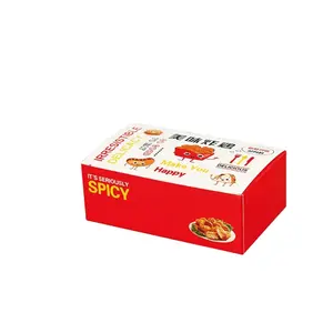 Hot selling fried chicken, French fries, white cardboard, Food contact materials, takeaway package, paper box with logo