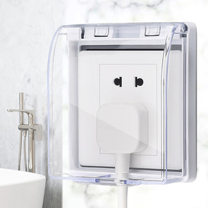 Boîte étanche pour prise murale de type 86, autocollante, IP44, en matériau PC, protection pour salle de bain et toilettes - Product Image 3