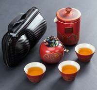 Coffret à thé vert haut de gamme, tasse rapide en céramique, service à thé Kung Fu, coffret de voyage
