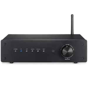 블루투스 5.0 AptX HiFi 오디오 수신기 클래스 D 고출력 증폭기 (동축 광학 HDMI ARC 입력 및 서브우퍼 출력 포함)