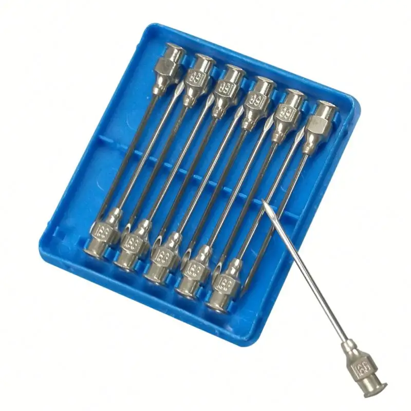 Varisized poultry livestock 304 stainless steel injection needles veterinary syringe needle