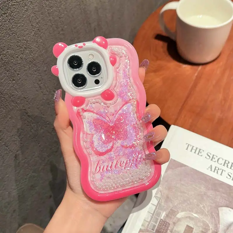 Coque arrière originale en TPU à paillettes pour téléphone portable Iphone 13 / 13 Pro