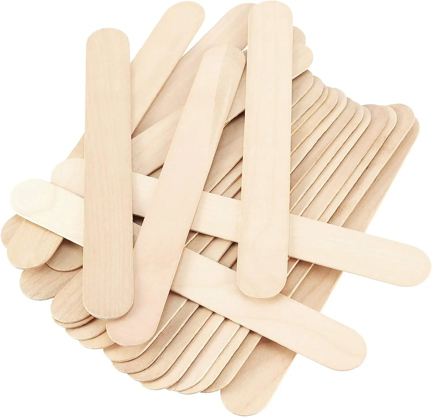 Wegwerp 6 Inch Houten Ijslollystokjes Ambacht, Ijs, Harsen, Tong Depressor Houten Stokken