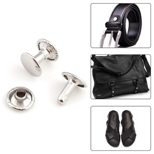 Rivets à pression double face Jinkun, tête de bouton en fer poli pour sacs, chaussures et accessoires - Product Image 5