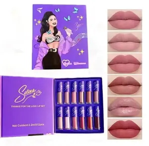 Selena Birthday Gift BELLA ULTRAMO vegan high quality matte 12colors Long-Lasting Selena lipgloss ultramo Cosmetics Set labial