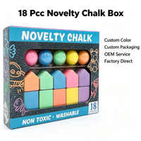 18 pièces de blocs de construction fantaisie colorés sans poussière, en forme de boule, de maison et de cube, empilables et assemblables, pour la création de graffitis pour enfants