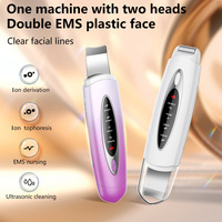 Spatule Nettoyante Multifonctionnelle 5-en-1 à Double Lumière pour Peau, Nettoyant Pores, Extracteur de Points Noirs, Outil de Soin du Visage pour un Nettoyage en Profondeur