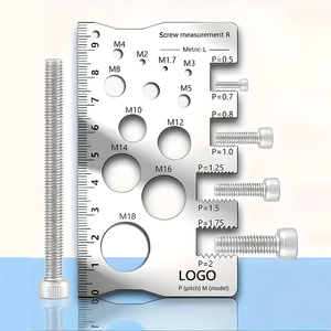 Regla de Medición de Roscas de Acero Inoxidable Personalizada, Herramienta de Medición de Distancia de Rosca de Precisión para Tornillos, Pernos y Tuercas, Duradera - Product Image 1