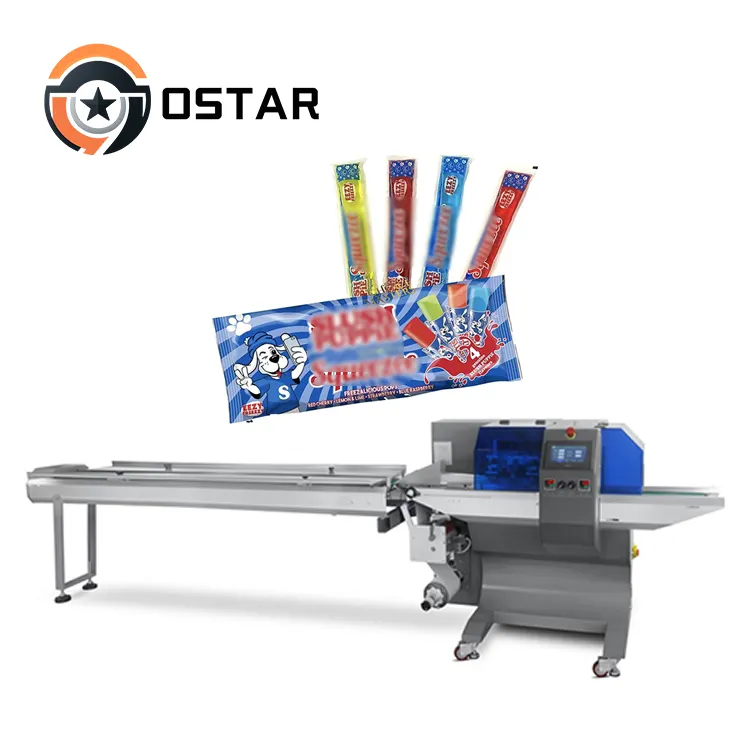 Unloading Device Ice Cream Lolly Pop Snack Popsicle Packaging Wrapping Sealing Machine Packing