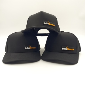 5 Panel Solid Waterproof Golf Cap Custom Silicone Logo Low MOQ OEM Laser Perforated 3D Rubber Patch Durable Performance - Product Image 4