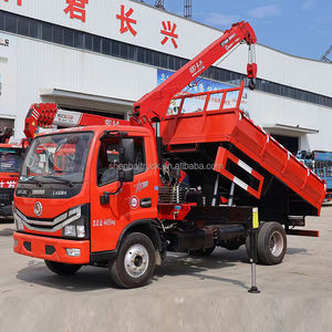Dongfeng 4x2 קטן מזבלה משאית רכוב עגור שנבאי טלסקופי בום מנוף 3ton <span class=keywords><strong>4ton</strong></span> 5ton 5 טון הידראולי למכירה - Product Image 1