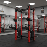 Equipo de Gimnasio, Máquina Multifuncional de Entrenamiento con Pesas, Rack de Potencia de Acero con Sistema de Cables, Uso Comercial