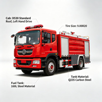 Camion-pompe à incendie à haut débit XDR CB10/40 Dongfeng 8CBM 170HP avec réservoir Cummins 8000L et canon PS40 pour la lutte contre les incendies municipaux et les opérations de sauvetage