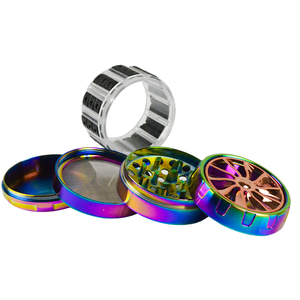New Hot Sale 5 Layers 60mm Metal Manual <b>Herbs</b> High Quality Colorful <b>Herb</b> <b>Smoking</b> Grinder - Product Image 5