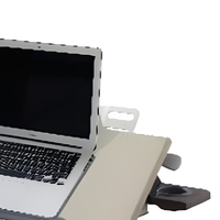 Bureau debout GLK K30012, bureau de bureau à hauteur réglable avec pente d'écriture et gestion des câbles