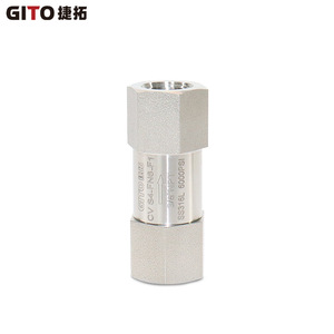Vanne de retenue droite à filetage interne haute pression en acier inoxydable GITO 3/8'' NPT pour gaz - Product Image 3