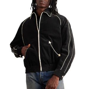 New Arrivals Fashion Embellished Logo-Embroidered Cotton-<b>Corduroy</b> Bomber <b>Jacket</b> - Product Image 1