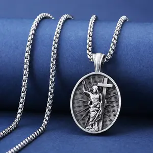 Accessories manufacturers wholesale fashion personalized pure tin pendant accessories cross religious men's necklaces