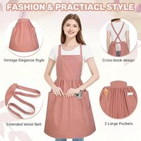 Tablier personnalisé avec logo pour fleuriste, cuisine, ménage, en pur coton, pour femmes et filles, pour la cuisson, la floristerie, le café, la pâtisserie, tablier rose