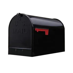 Wasserdichter kleiner Metall-Briefkasten aus verzinktem Stahl Amerikanischer US-Briefkasten mit Pfosten