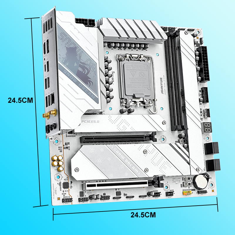 JGINYUE Z890M Snow Dream Motherboard - AI Performance & 96G Memory