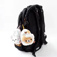 Mini animaux jouets personnalisés-ours lion chat petit sac à dos en peluche porte-monnaie porte-clés avec fermeture à glissière motif de dessin animé