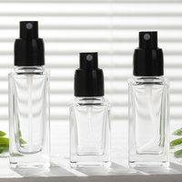 Emballage cosmétique carré de luxe 15ml 20ml 30ml 40ml, flacon en verre transparent/givré vide pour sérum, lotion, fond de teint, avec compte-gouttes
