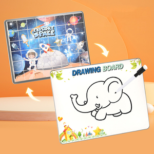 多主题早教玩具 DIY 万圣节拼图积木桌带画板 - Product Image 6