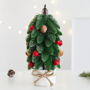 WFR513 Décoration de Noël <span class=keywords><strong>Sapin</strong></span> noble artificiel Plante en <span class=keywords><strong>pot</strong></span> de table-<span class=keywords><strong>Mini</strong></span> arbre de Noël pour la maison et la décoration de fête - Product Image 4