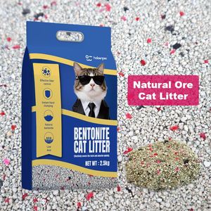 Litière pour chat en bentonite minérale naturelle, sans additifs, non toxique, sûre, à agglomération rapide, faible teneur en poussière, sable pour chat de qualité supérieure - Product Image 1
