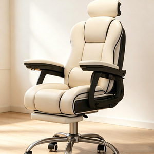 Chaise de bureau ergonomique moderne en similicuir PU pour ordinateur/e-sport – Hauteur réglable, pivotante, pour la maison, le bureau, le dortoir, l'université - Product Image 4