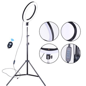 Hendefe - Aro de Luz LED Plegable Portátil de Aleación de Aluminio de 10 W con USB, Trípode Ajustable, 120 LED, Colores de Luz Ajustables, para Selfies y Belleza Móvil - Product Image 4