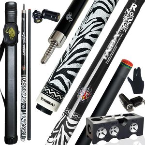 Queue de billard Tai Ba Cues en 2 parties, enveloppement en lin, embout en cuir multicouche de 13 mm, queue de billard professionnelle 18, 19, 20, 21 oz - Product Image 2