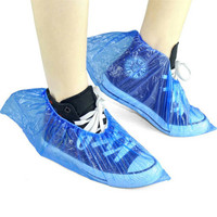 Couvre-chaussures en plastique jetables, 100 pièces, protection bottes imperméables, contre la pluie, chaussures, couvre-bottes