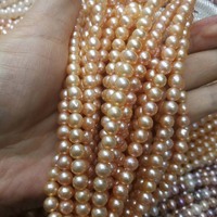Perles d'eau douce naturelles blanches en gros, perles enfilées pour la fabrication de colliers et de bracelets