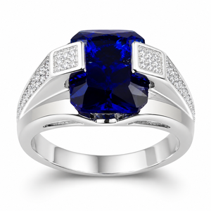 Anello dal Design Elegante di Colore Blu per Donne - Product Image 1