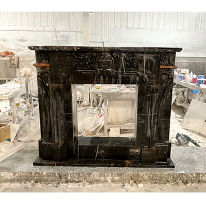 Pháp Phong cách tay khắc arabescato bằng đá cẩm thạch trắng lò sưởi mantel Surround cho trang trí nội thất nhà - Product Image 1