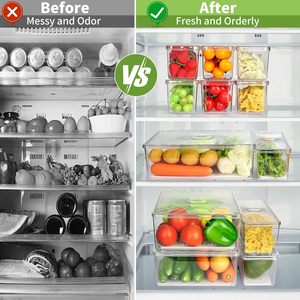 14 Pcs Set Household Storage <b>Plastic</b> Stackable <b>Kitchen</b> Organizer Cereal Dry Food Storage Bin Box Container - Product Image 3