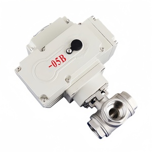 DN32 L-loại ba cách thép không gỉ bóng Van 12V 24V DC ON-OFF điện actuated mối đe dọa động cơ bóng van - Product Image 3