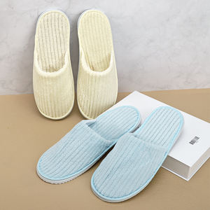 شباشب سبا قابلة لإعادة الاستخدام للضيوف، قابلة للغسل، مصنوعة من الصوف المرجاني الوردي، مناسبة للفنادق والمنزل والسفر - Product Image 6