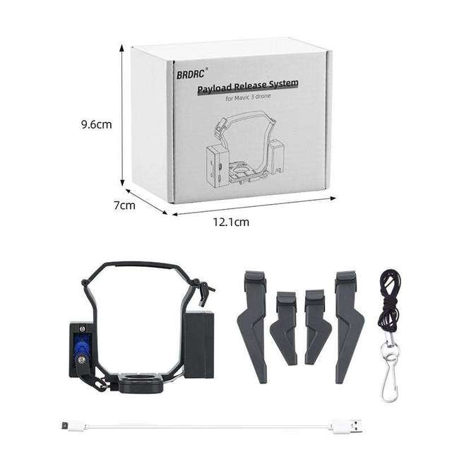 Drop System for DJI Mavic 3/4 Pro/2 Pro Zoom/AIR 3/Mini 2/Mini 3 Pro Drone Airdrop System Ring Gift Deliver Life Rescue Thrower
