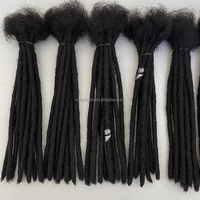 Extensions de dreadlocks en cheveux humains pour hommes et femmes, entièrement faites à la main, épaisseur 0,6 cm, peuvent être teintes, dreadlocks en vrac, extensions de locs permanentes