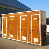 Toilettes mobiles écologiques modulaires portables préfabriquées pour camp de travail extérieur à assemblage rapide en panneaux sandwich