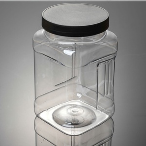 <span class=keywords><strong>1000ml</strong></span> Pet nhựa lưu trữ lọ với grip xử lý nửa Gallon rỗng vuông lọ với miệng rộng nắp cho kẹo lưu trữ - Product Image 1