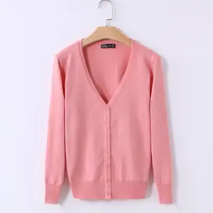 Áo Khoác Cardigan Nữ Ngắn Dệt Kim Mỏng Mặc Thường Ngày Thu Đông Áo Khoác Đan Móc Áo Khoác Mùa Xuân Và Mùa Thu Cổ Chữ V Màu Trơn Phù Hợp Mọi Màu