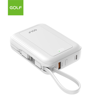 Mini cargador móvil de litio portátil LCD Digital al por mayor carga rápida PD 20W Mini banco de energía 20000mAh con cable